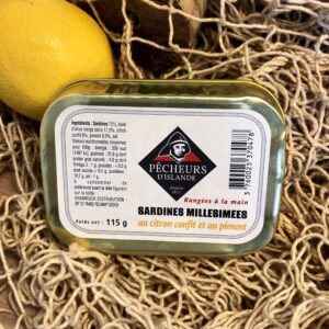 Sardines millésimées au citron confit et piment 115g