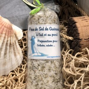Fleur de sel de Guérande à l’ail et au persil 125g