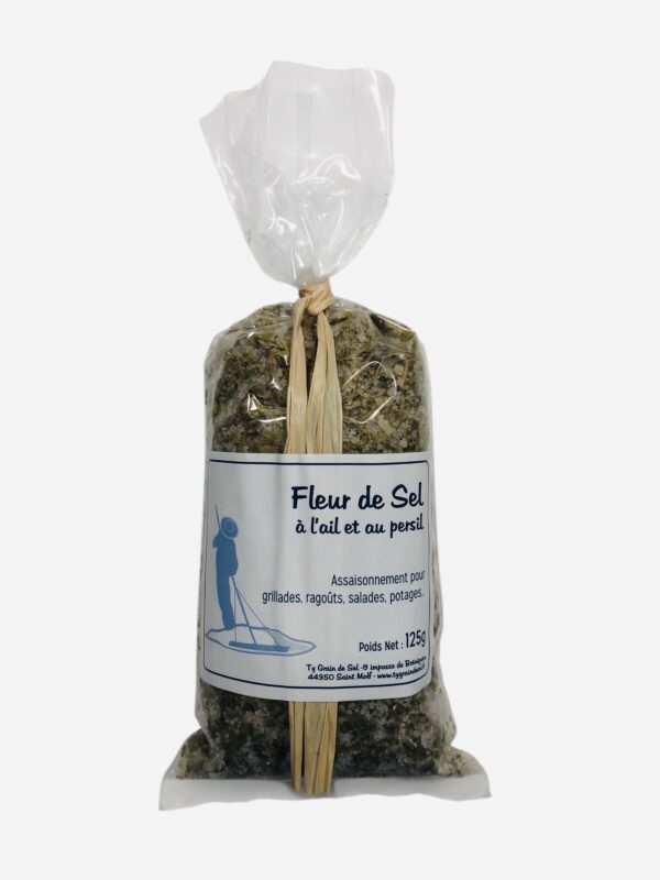 Fleur de sel de Guérande à l'ail et au persil 125g