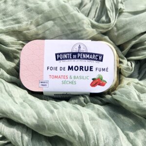 Foie de morue fumé tomates et basilic séchés 121g