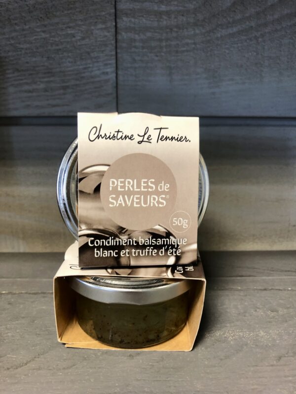 Perles de saveurs Condiment balsamique blanc et truffe d'été 50g